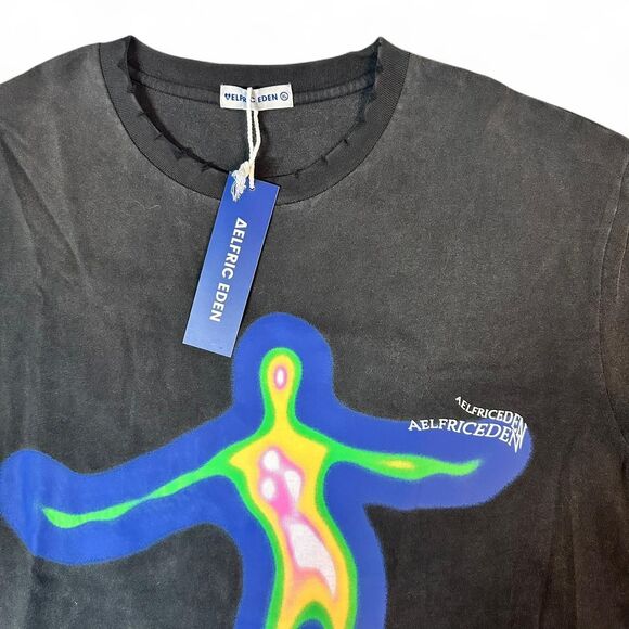 NWT Aelfric Eden Men’s Printed Black T-Shirt XL - Picture 2 of 6